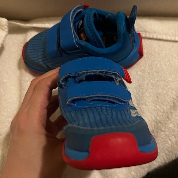 adidas x LEGO Sport Pro Blue Red Kids Preschool Running Shoes - Picture 5 of 16